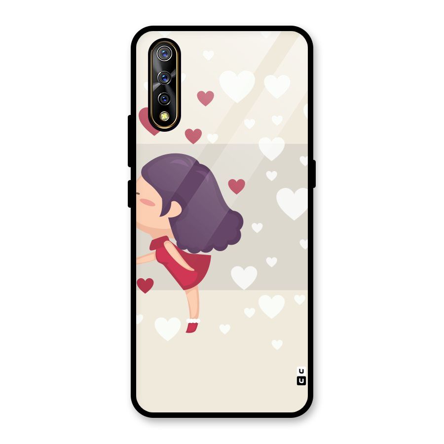 Girl in Love Glass Back Case for Vivo S1