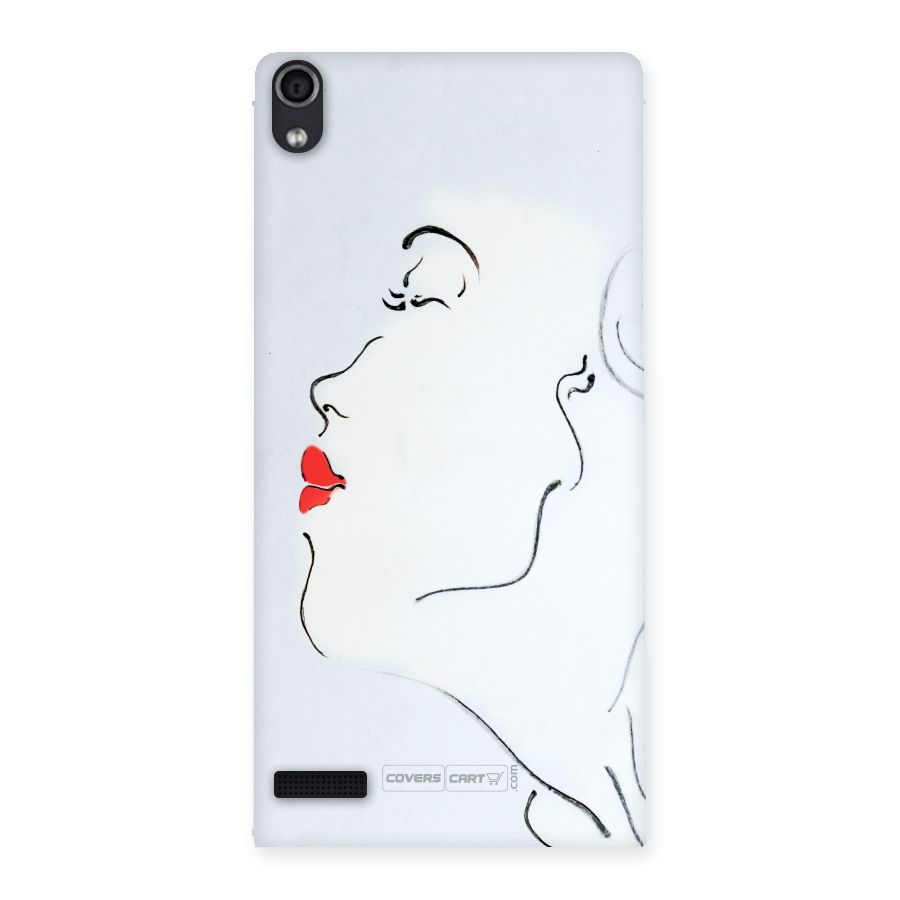 Girl in Red Lipstick Back Case for Ascend P6