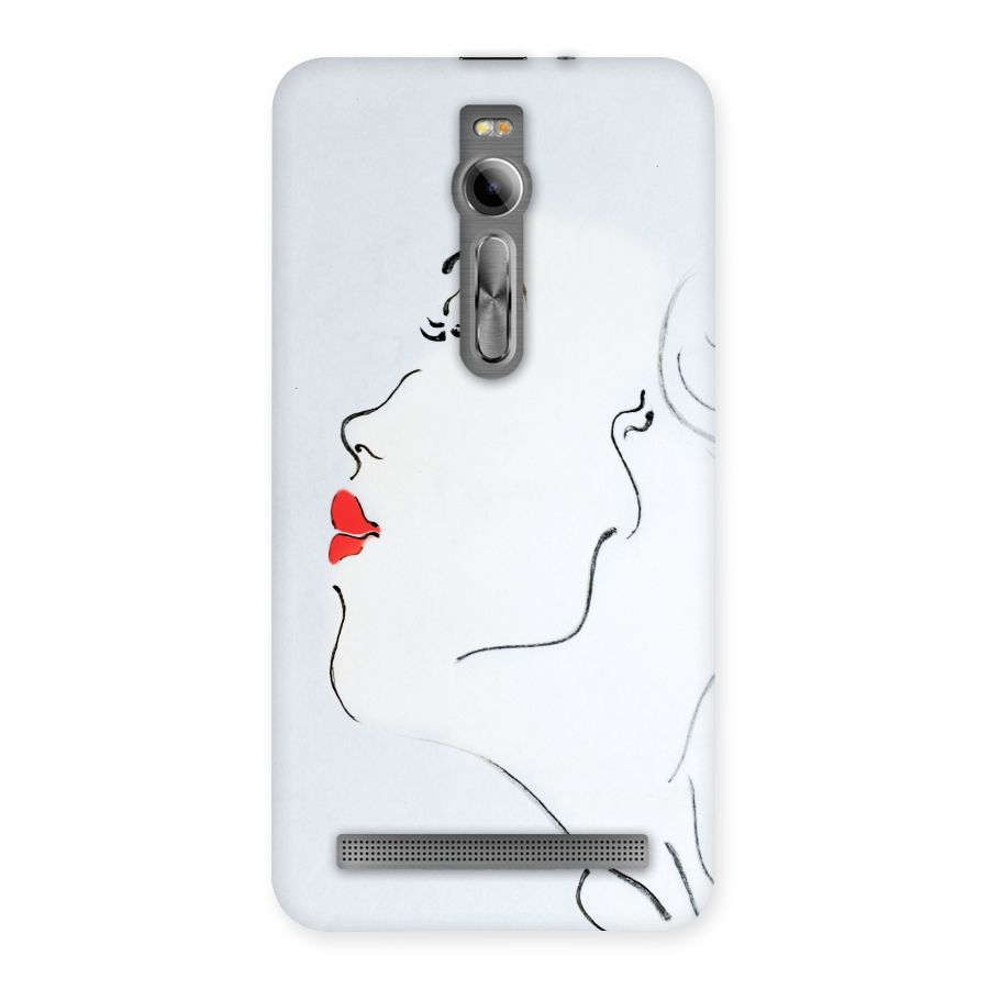 Girl in Red Lipstick Back Case for Asus Zenfone 2