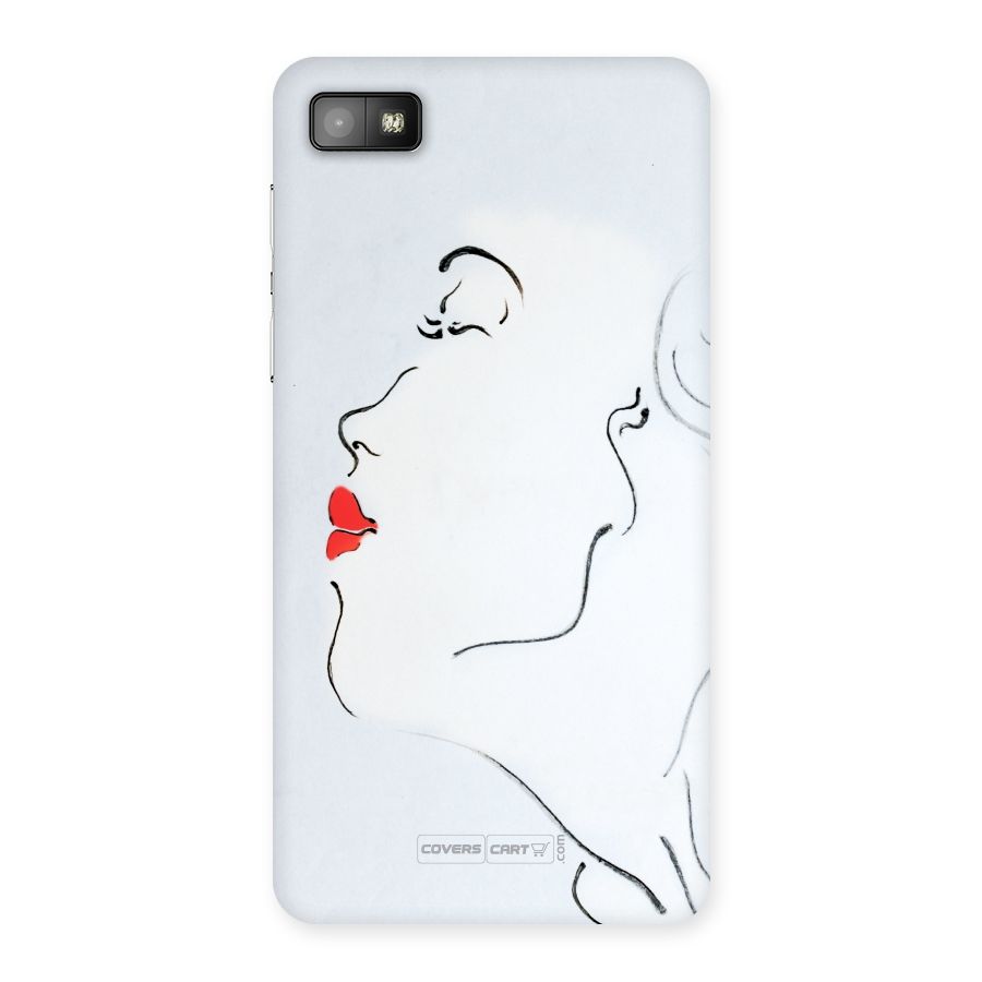 Girl in Red Lipstick Back Case for Blackberry Z10