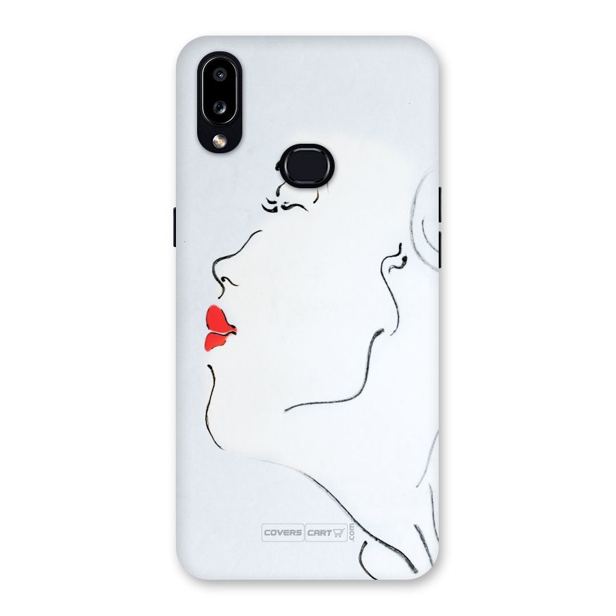 Girl in Red Lipstick Back Case for Galaxy A10s