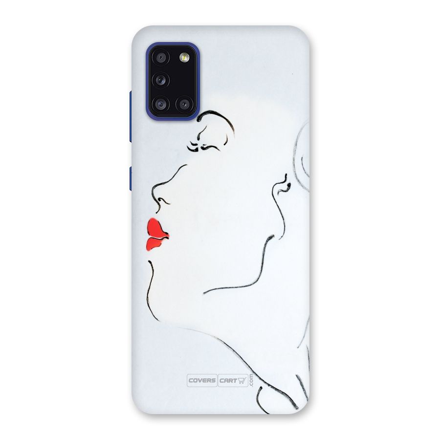 Girl in Red Lipstick Back Case for Galaxy A31