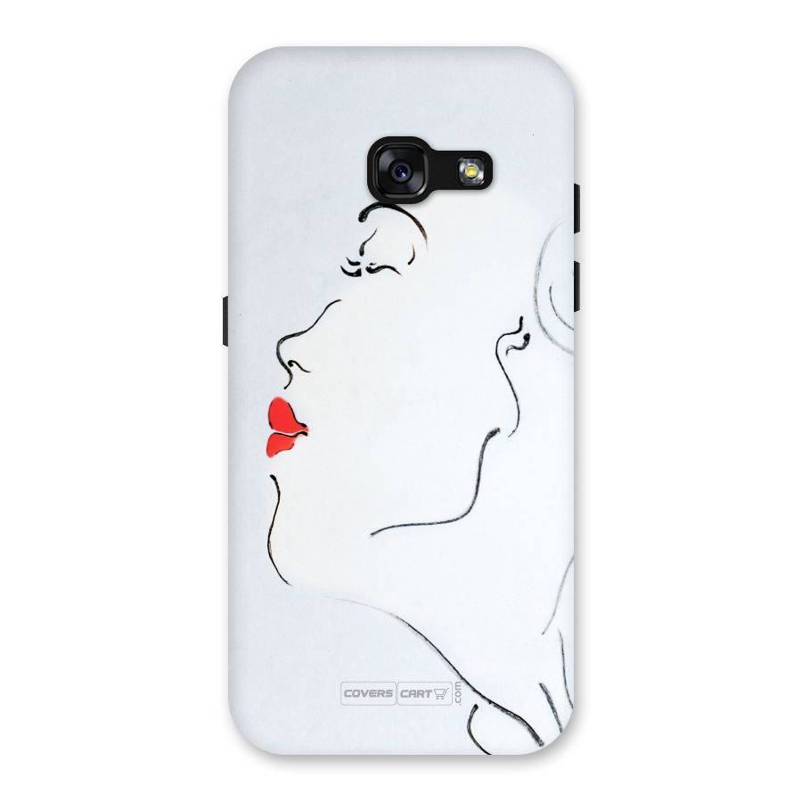 Girl in Red Lipstick Back Case for Galaxy A3 (2017)