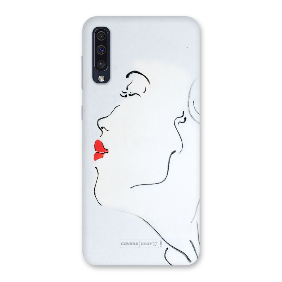 Girl in Red Lipstick Back Case for Galaxy A50s