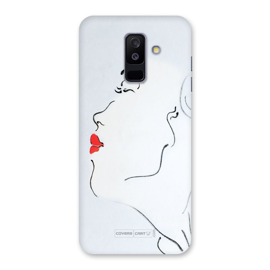 Girl in Red Lipstick Back Case for Galaxy A6 Plus