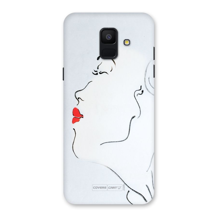 Girl in Red Lipstick Back Case for Galaxy A6 (2018)