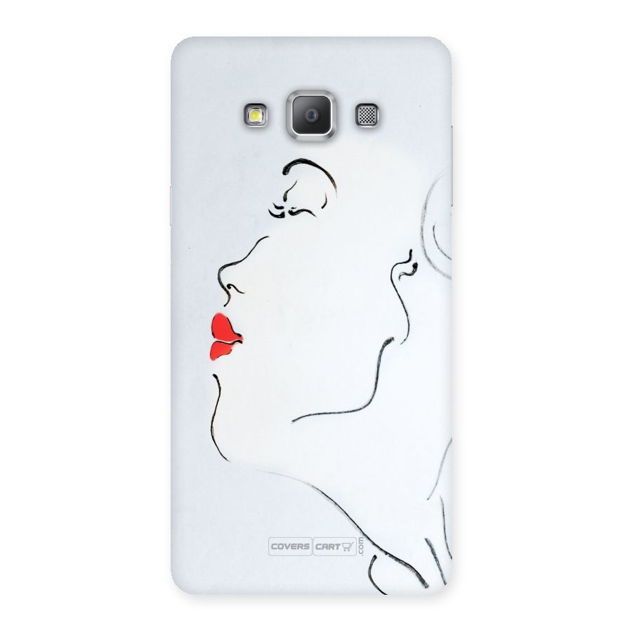 Girl in Red Lipstick Back Case for Galaxy A7