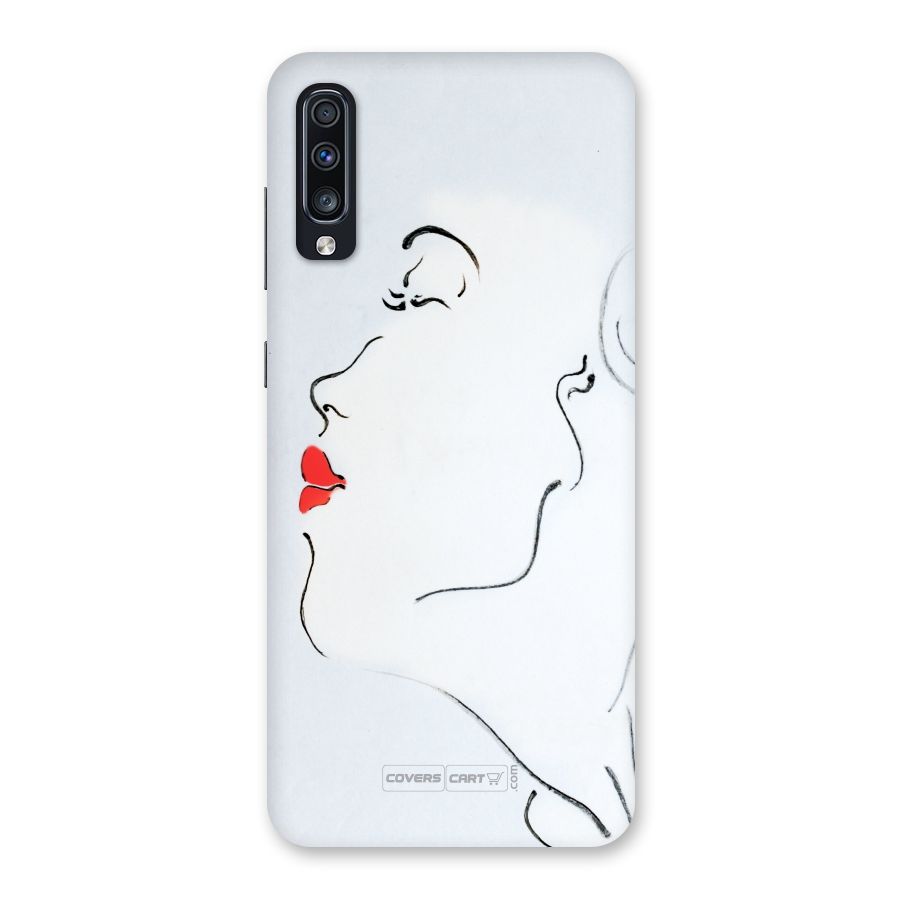 Girl in Red Lipstick Back Case for Galaxy A70