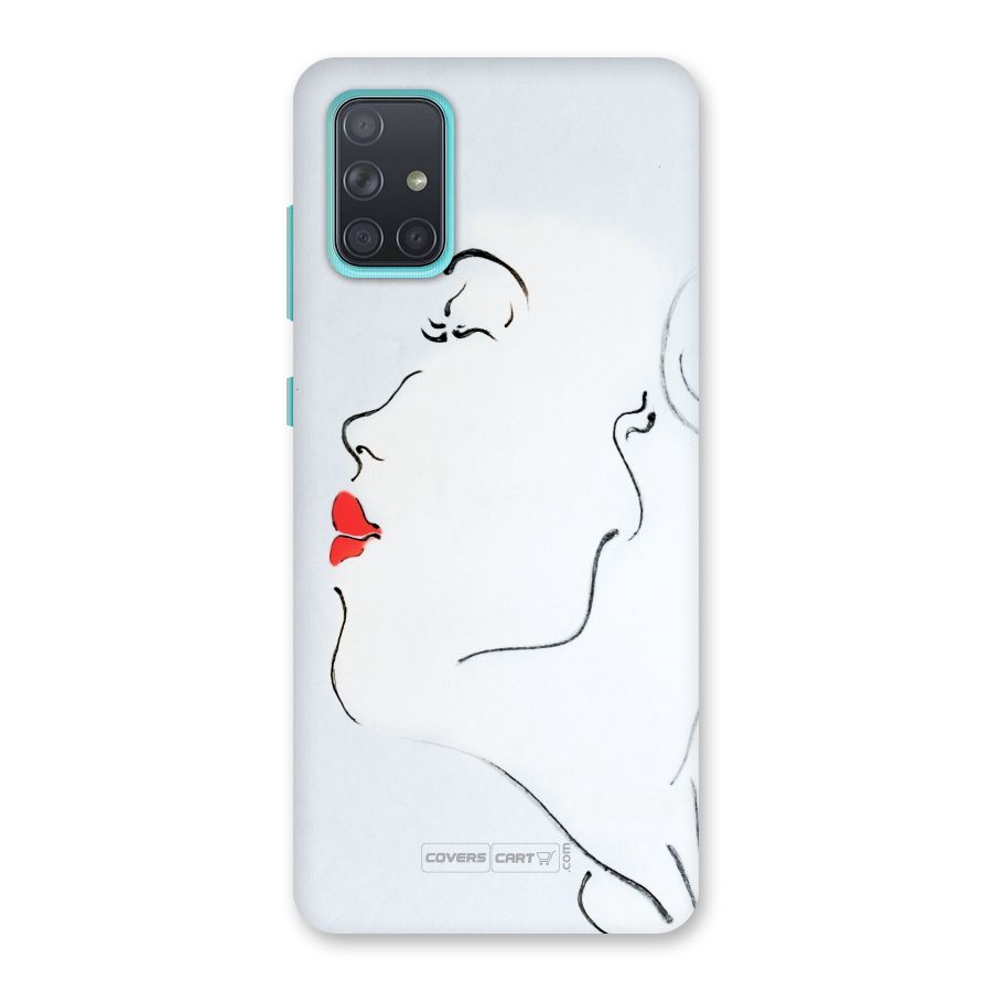 Girl in Red Lipstick Back Case for Galaxy A71