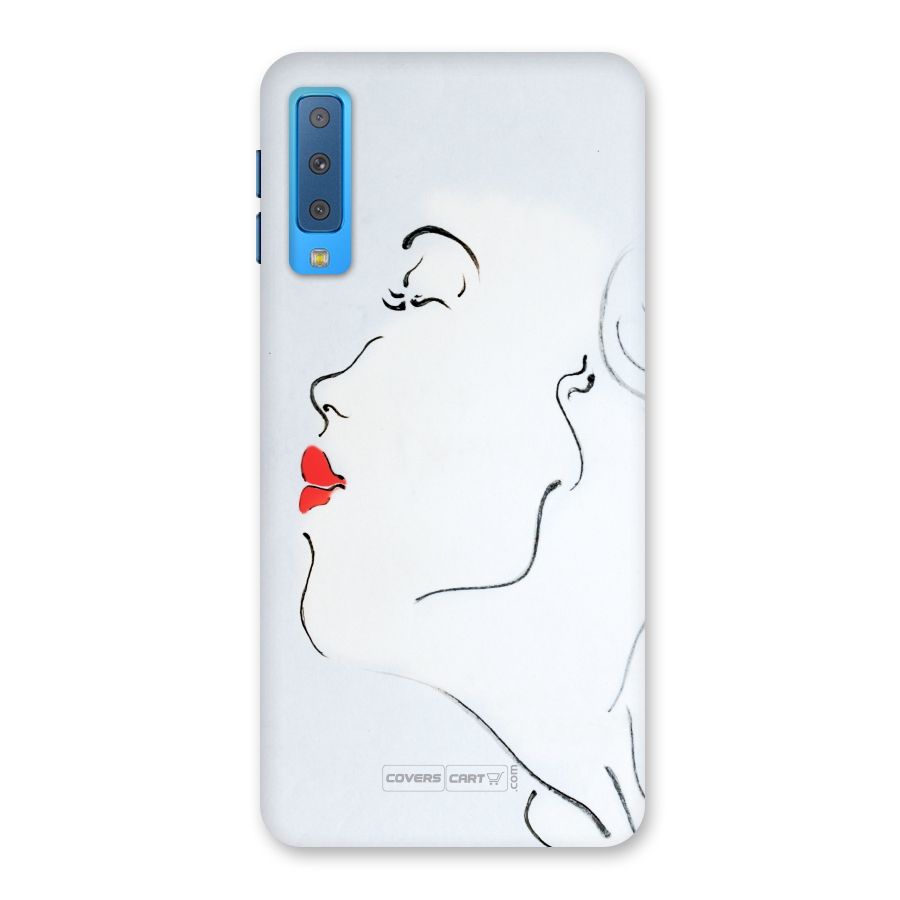 Girl in Red Lipstick Back Case for Galaxy A7 (2018)