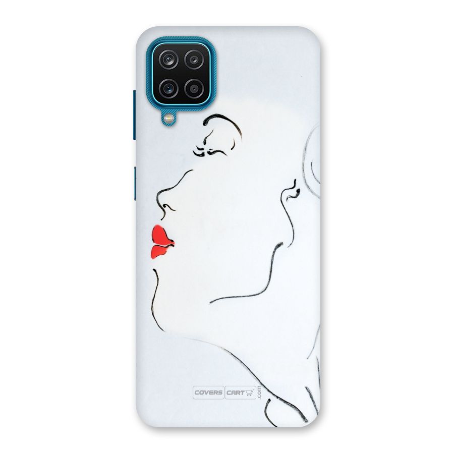 Girl in Red Lipstick Back Case for Galaxy F12