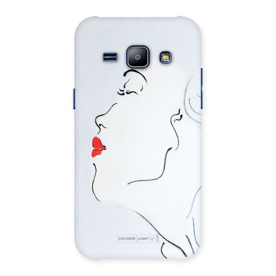 Girl in Red Lipstick Back Case for Galaxy J1