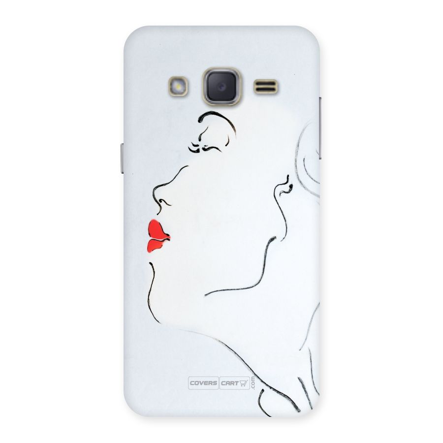 Girl in Red Lipstick Back Case for Galaxy J2