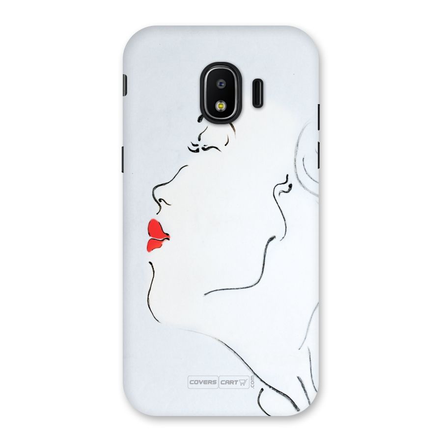 Girl in Red Lipstick Back Case for Galaxy J2 Pro 2018