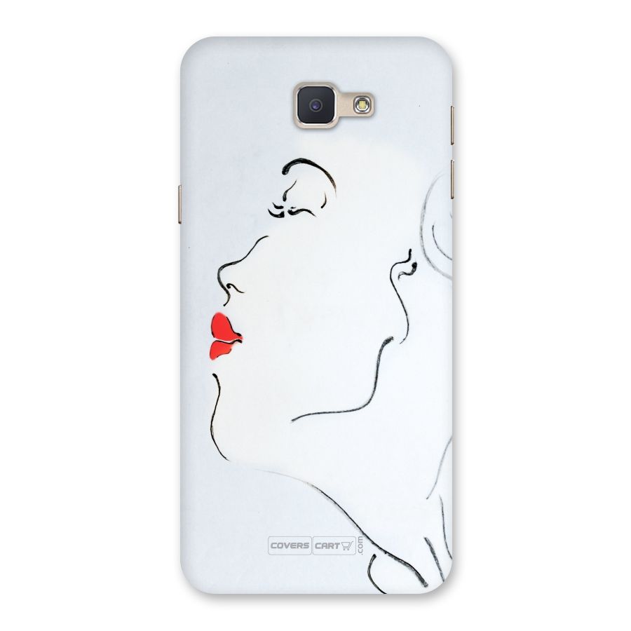 Girl in Red Lipstick Back Case for Galaxy J5 Prime