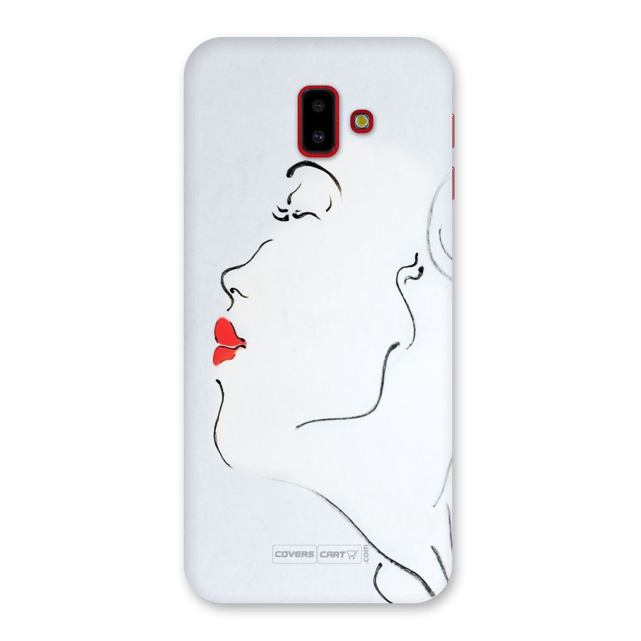 Girl in Red Lipstick Back Case for Galaxy J6 Plus