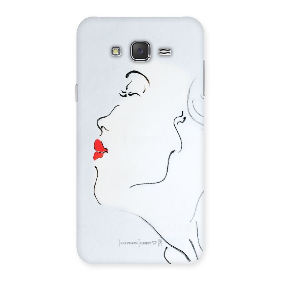 Girl in Red Lipstick Back Case for Galaxy J7