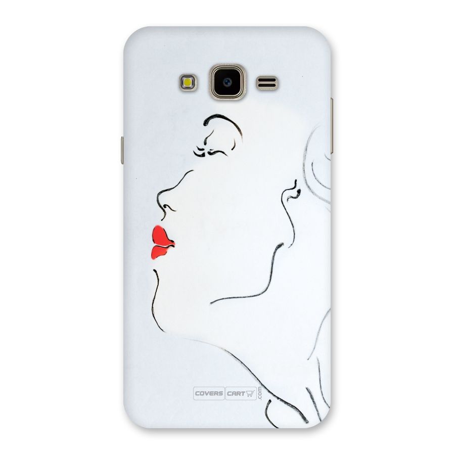 Girl in Red Lipstick Back Case for Galaxy J7 Nxt