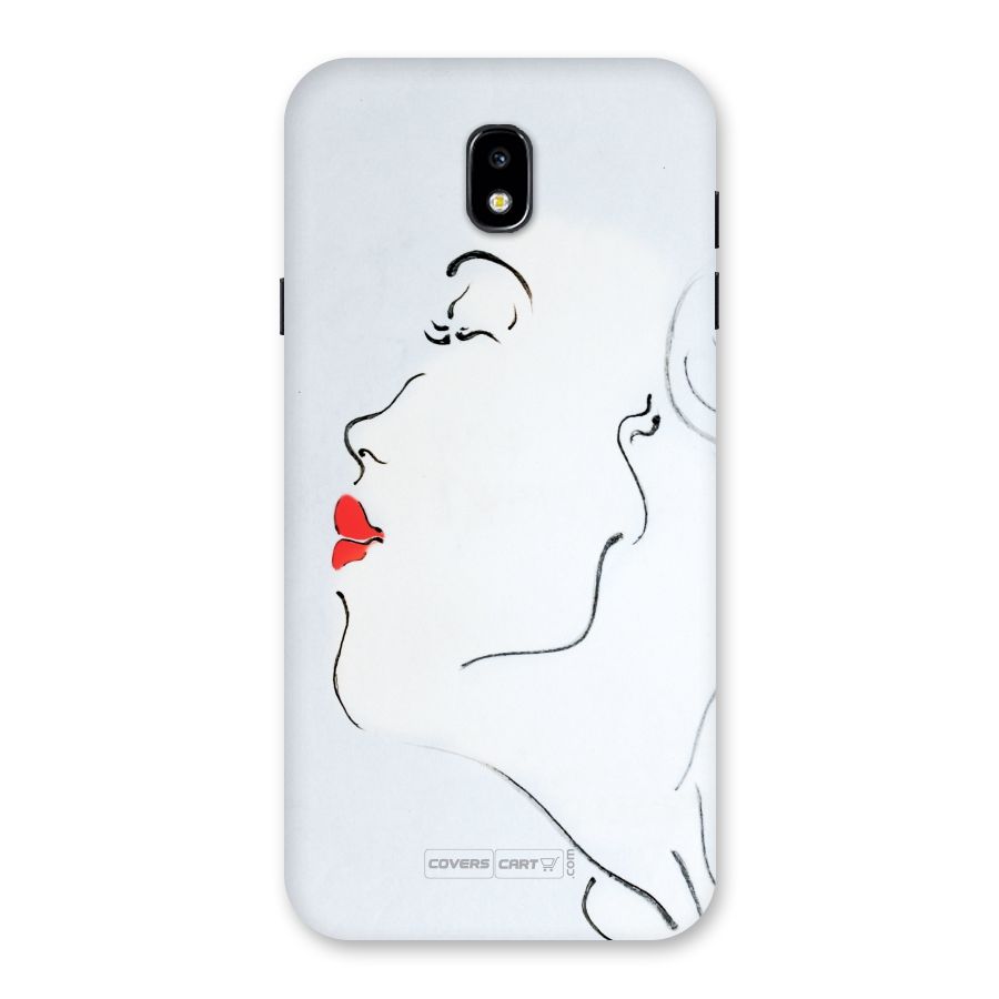 Girl in Red Lipstick Back Case for Galaxy J7 Pro