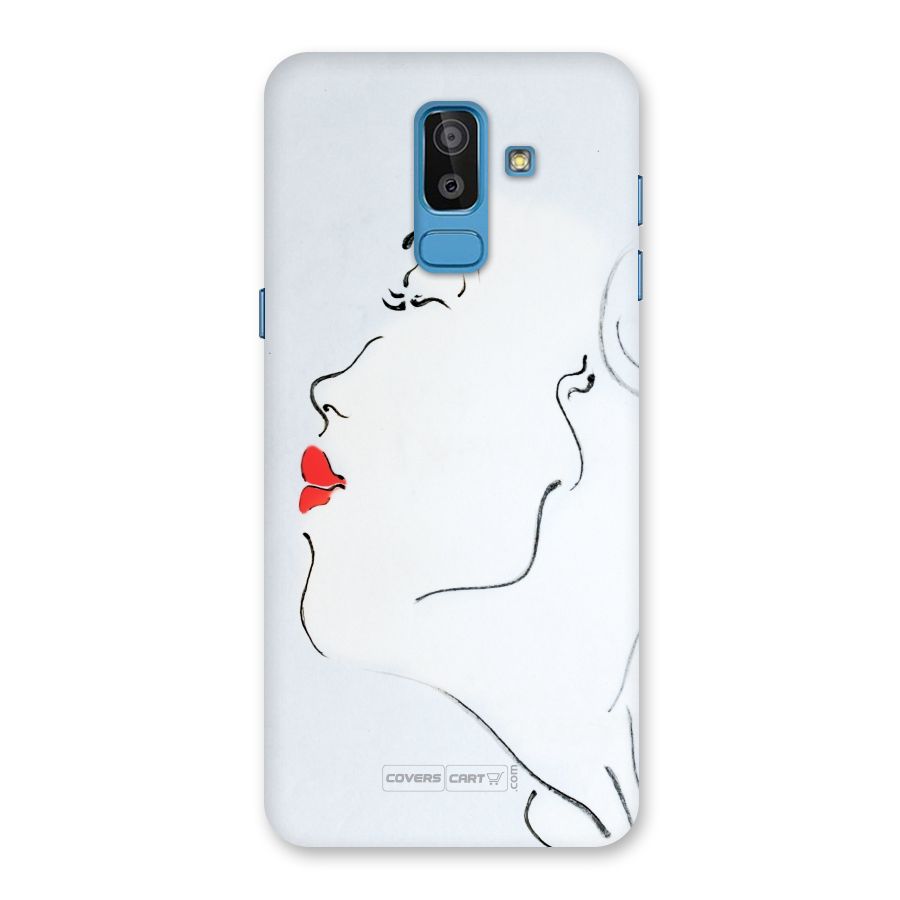 Girl in Red Lipstick Back Case for Galaxy J8