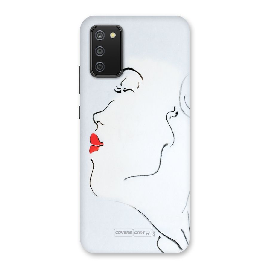 Girl in Red Lipstick Back Case for Galaxy M02s