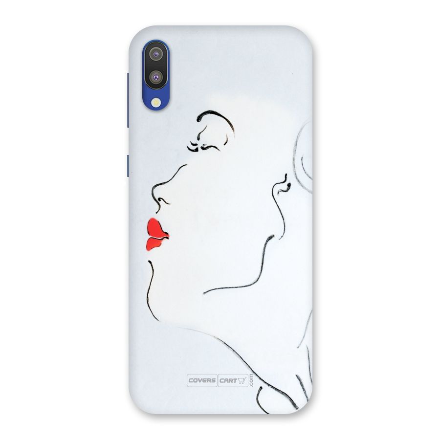 Girl in Red Lipstick Back Case for Galaxy M10
