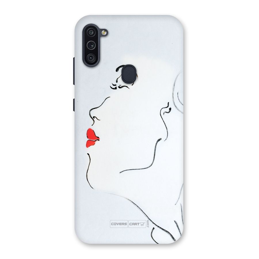 Girl in Red Lipstick Back Case for Galaxy M11