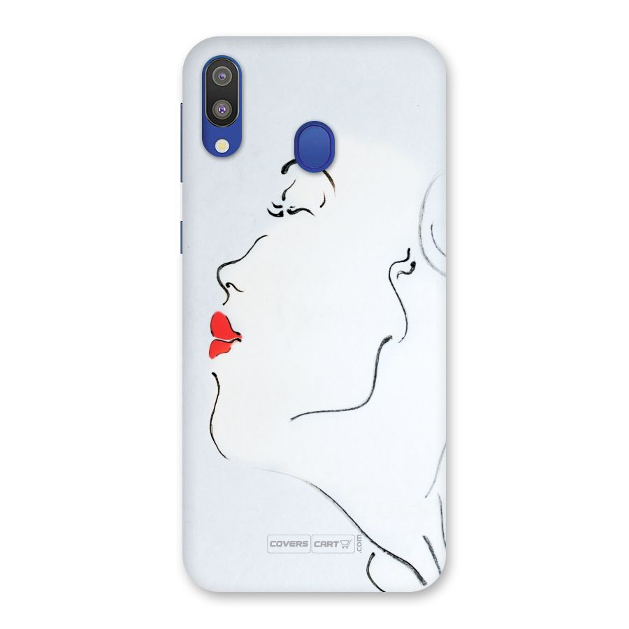 Girl in Red Lipstick Back Case for Galaxy M20