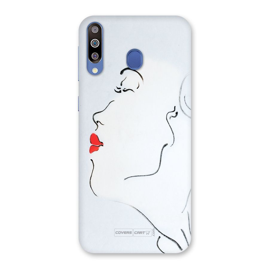 Girl in Red Lipstick Back Case for Galaxy M30