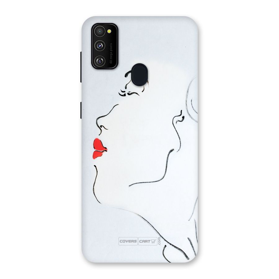 Girl in Red Lipstick Back Case for Galaxy M30s