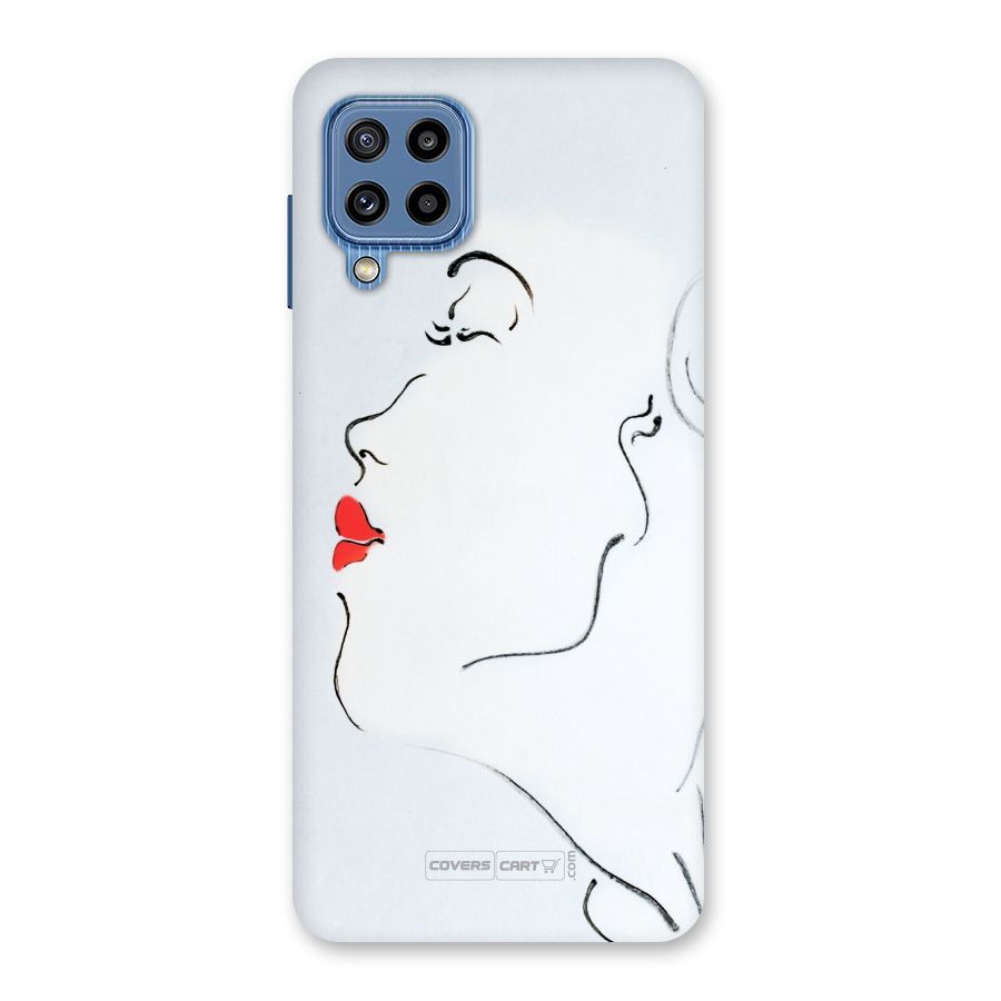 Girl in Red Lipstick Back Case for Galaxy M32