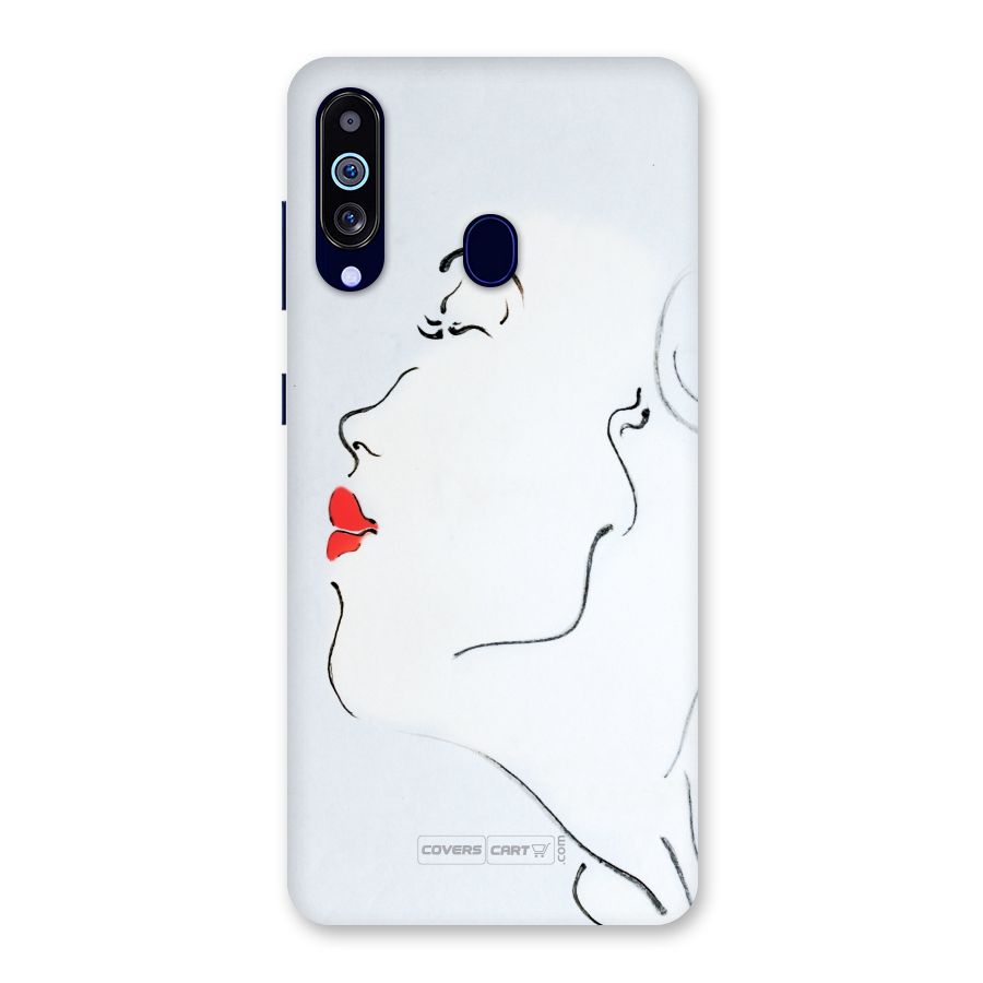 Girl in Red Lipstick Back Case for Galaxy M40