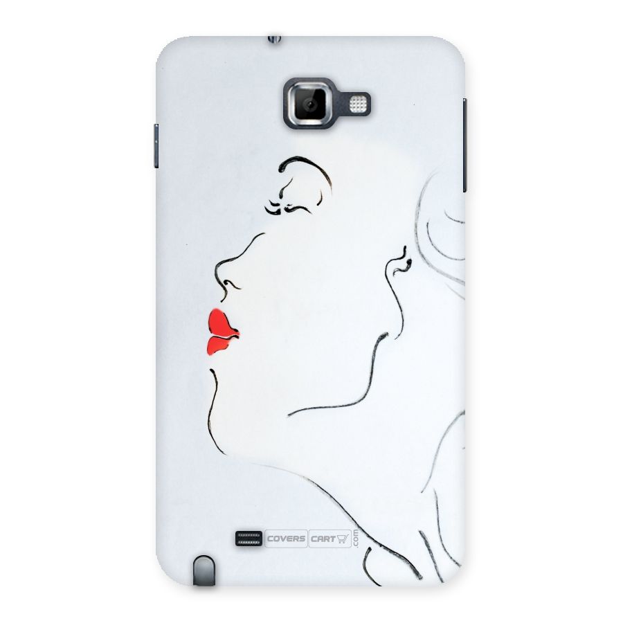 Girl in Red Lipstick Back Case for Galaxy Note