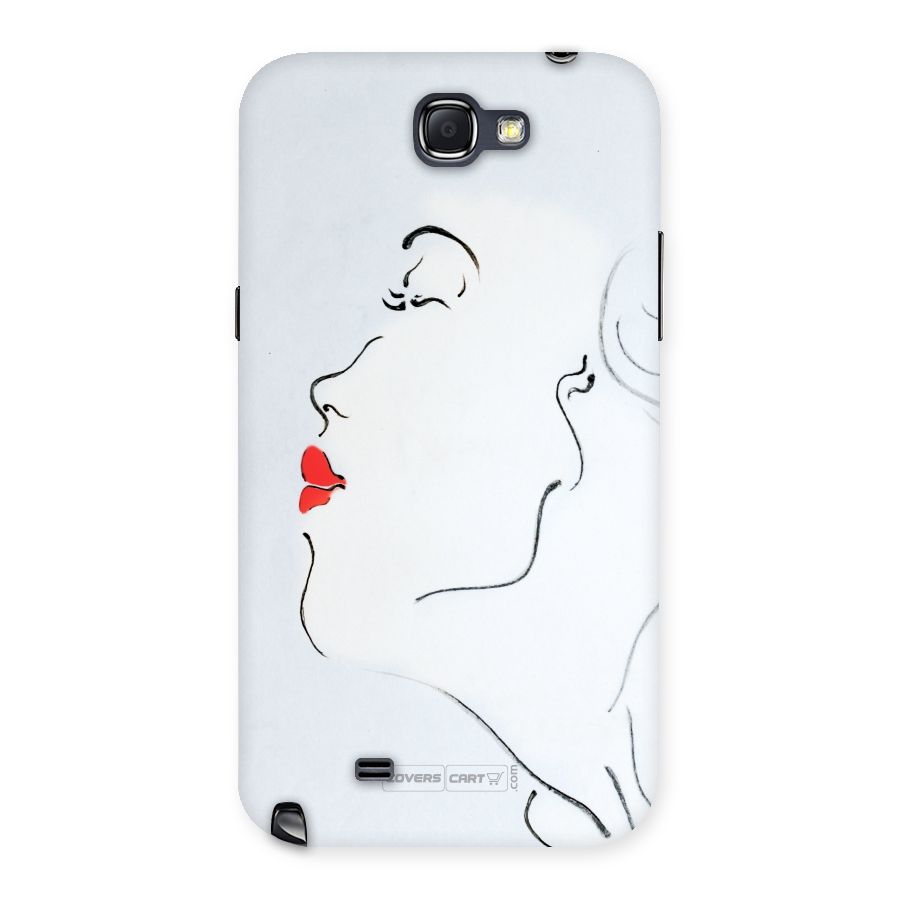 Girl in Red Lipstick Back Case for Galaxy Note 2