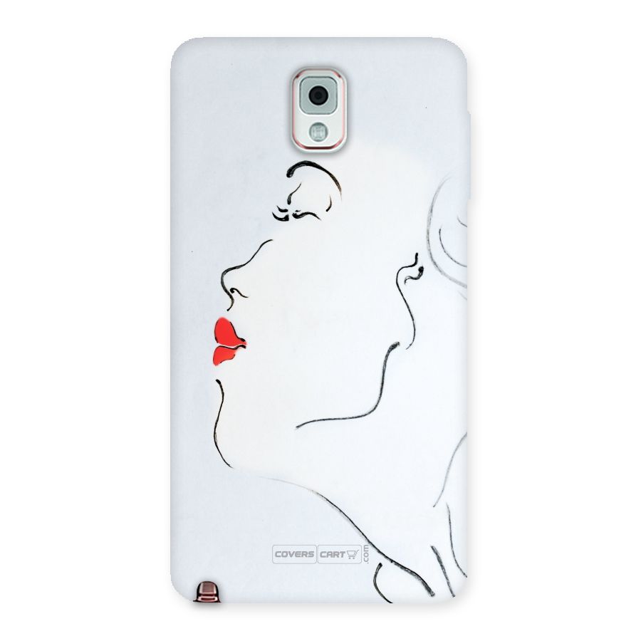 Girl in Red Lipstick Back Case for Galaxy Note 3