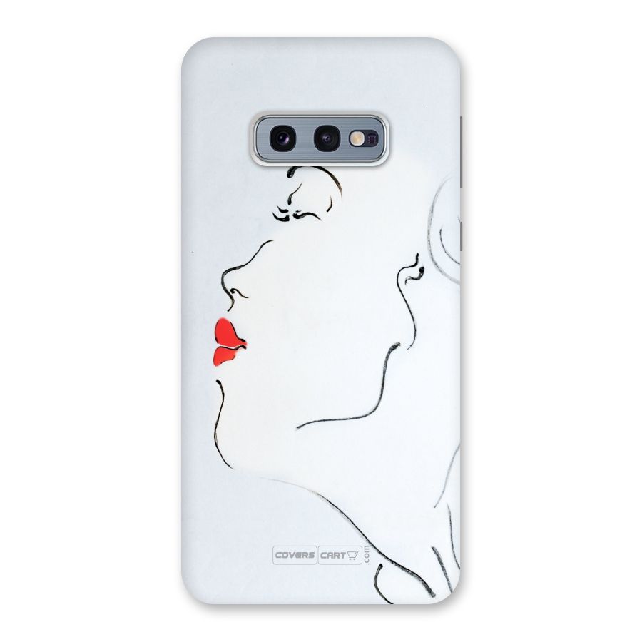 Girl in Red Lipstick Back Case for Galaxy S10e