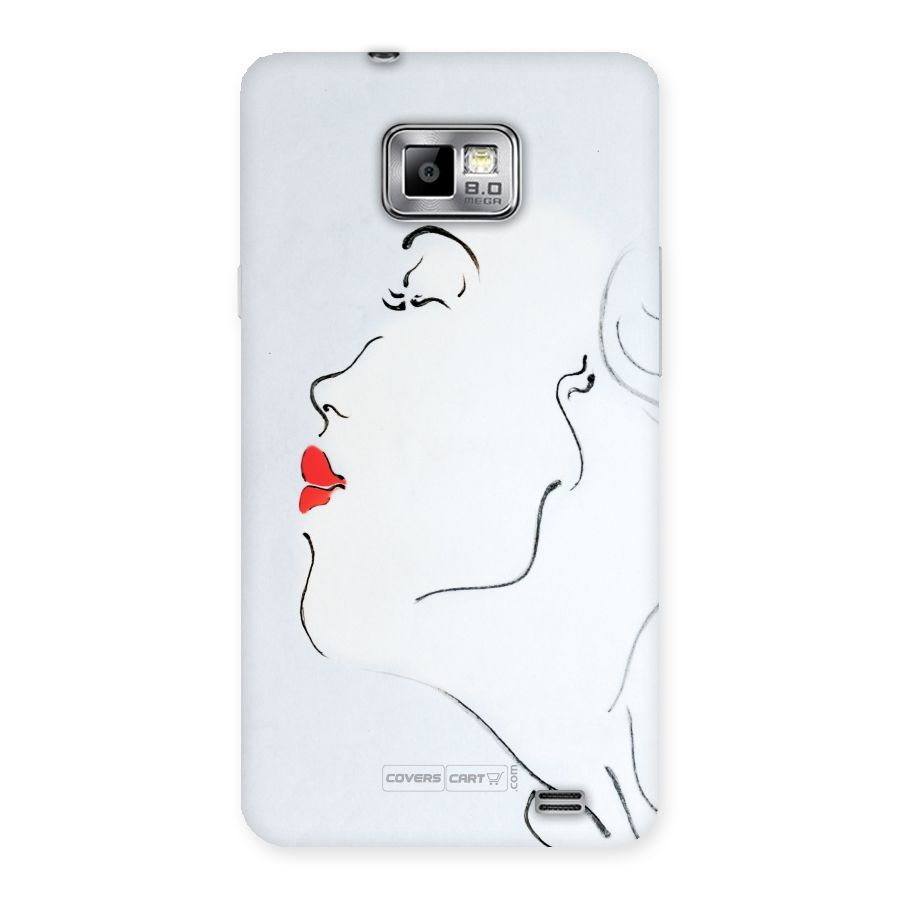 Girl in Red Lipstick Back Case for Galaxy S2