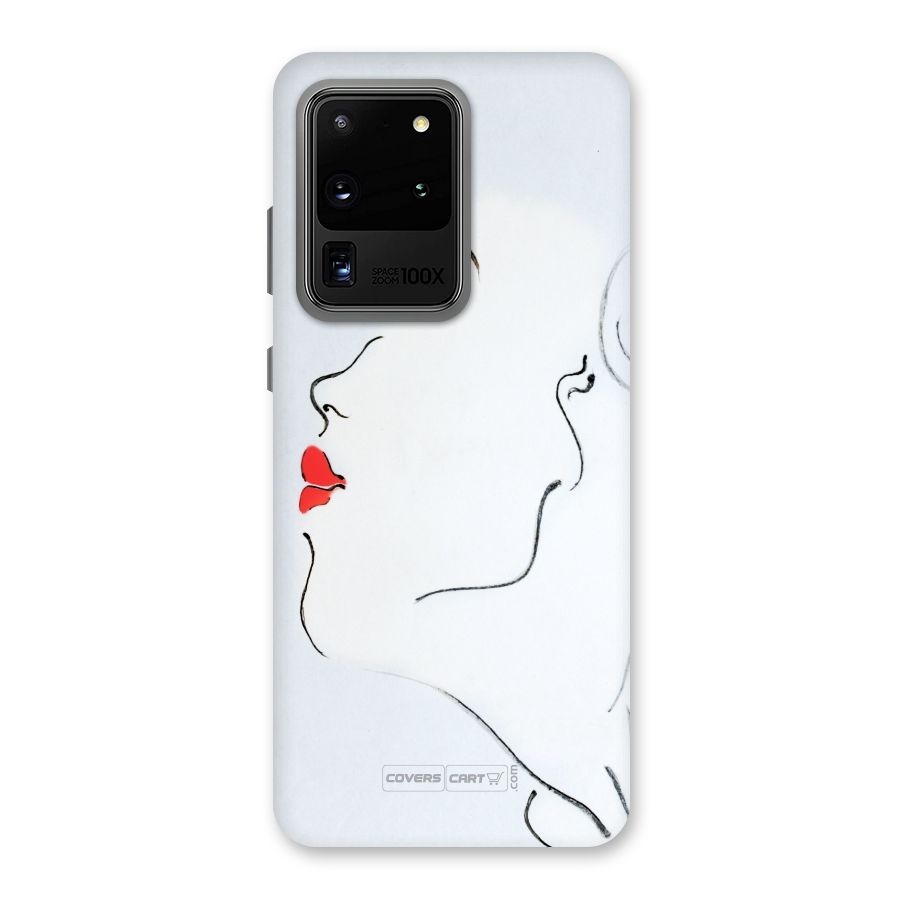 Girl in Red Lipstick Back Case for Galaxy S20 Ultra