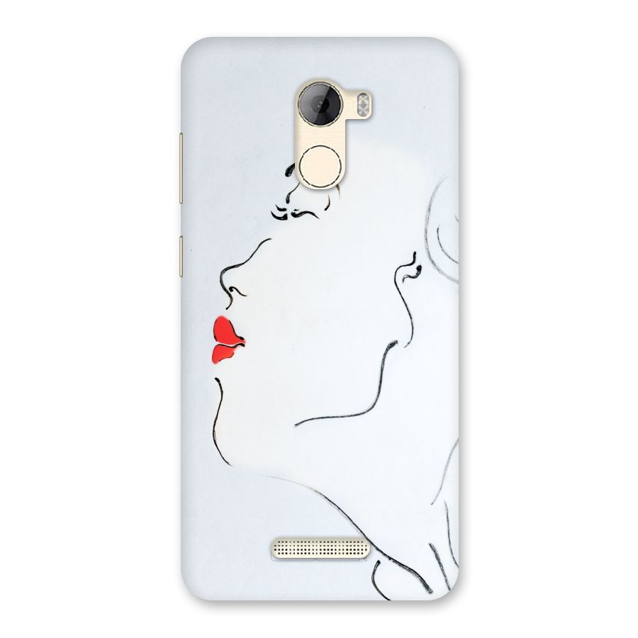 Girl in Red Lipstick Back Case for Gionee A1 LIte