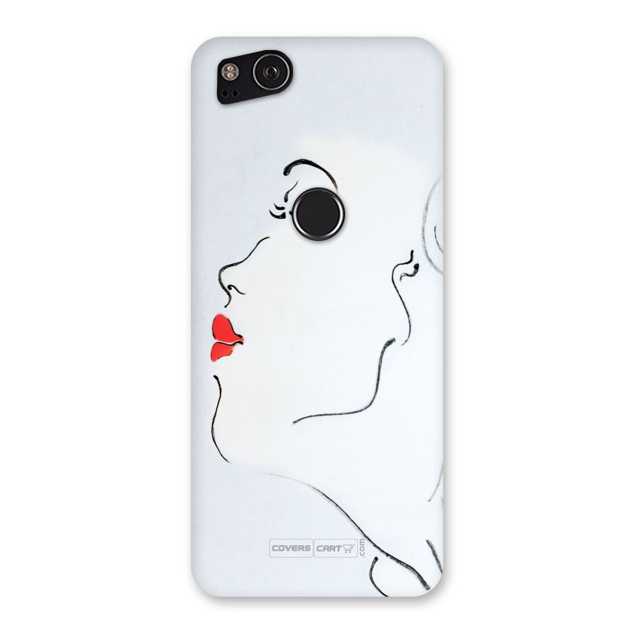Girl in Red Lipstick Back Case for Google Pixel 2