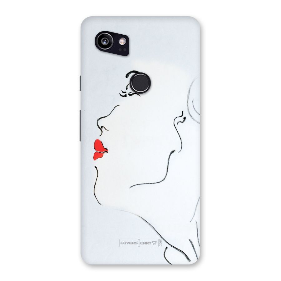 Girl in Red Lipstick Back Case for Google Pixel 2 XL