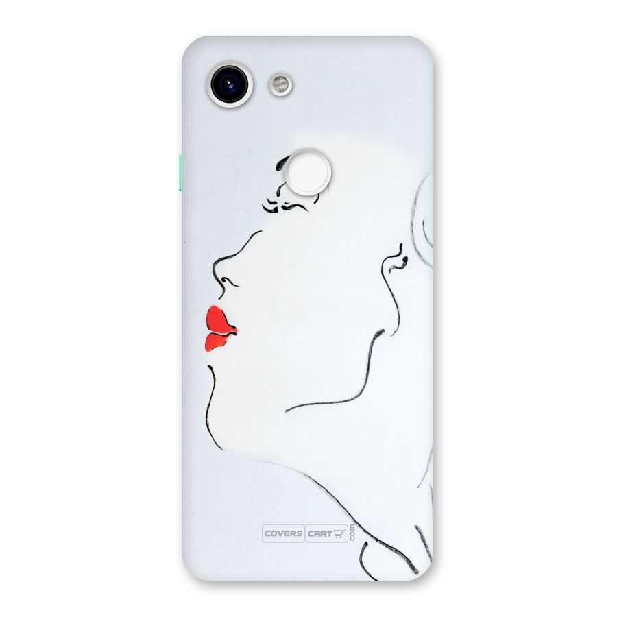 Girl in Red Lipstick Back Case for Google Pixel 3