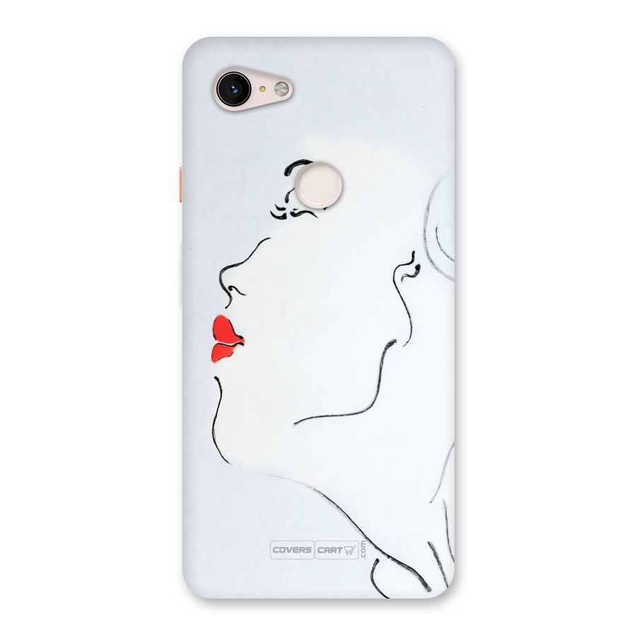 Girl in Red Lipstick Back Case for Google Pixel 3 XL