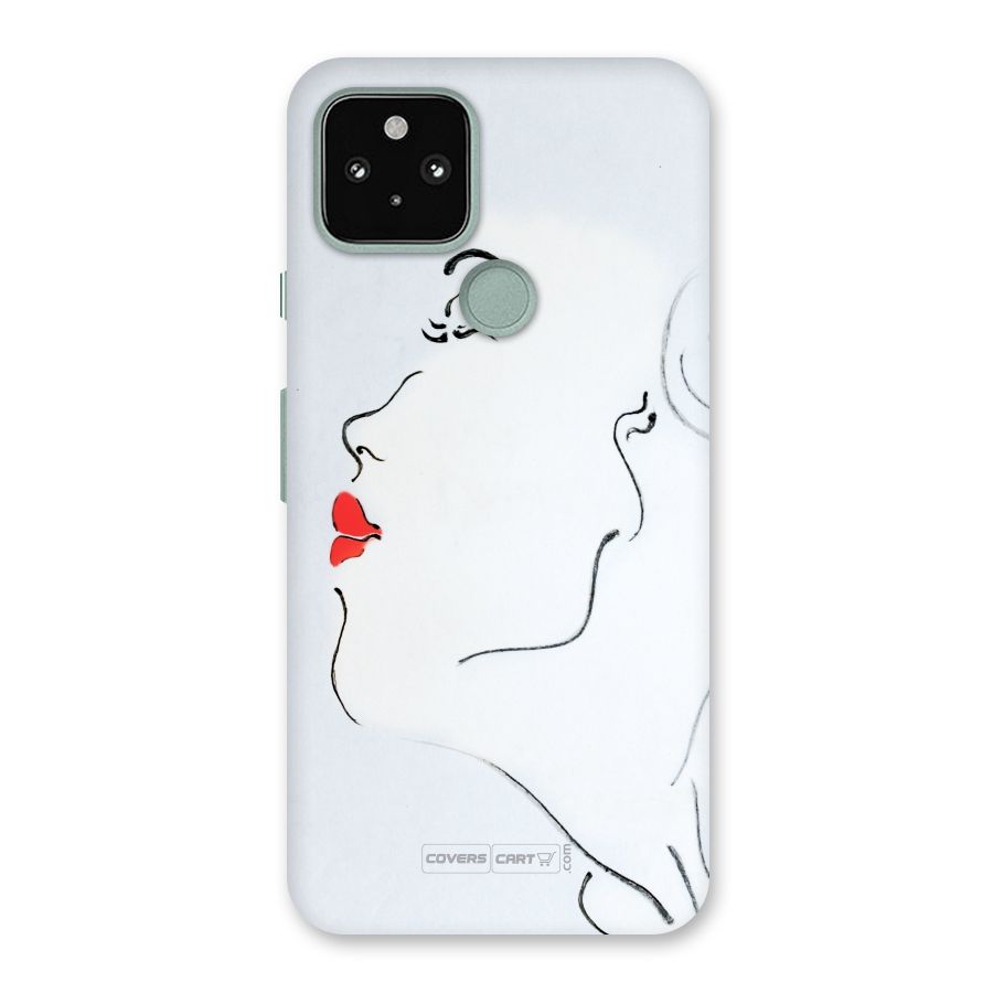 Girl in Red Lipstick Back Case for Google Pixel 5