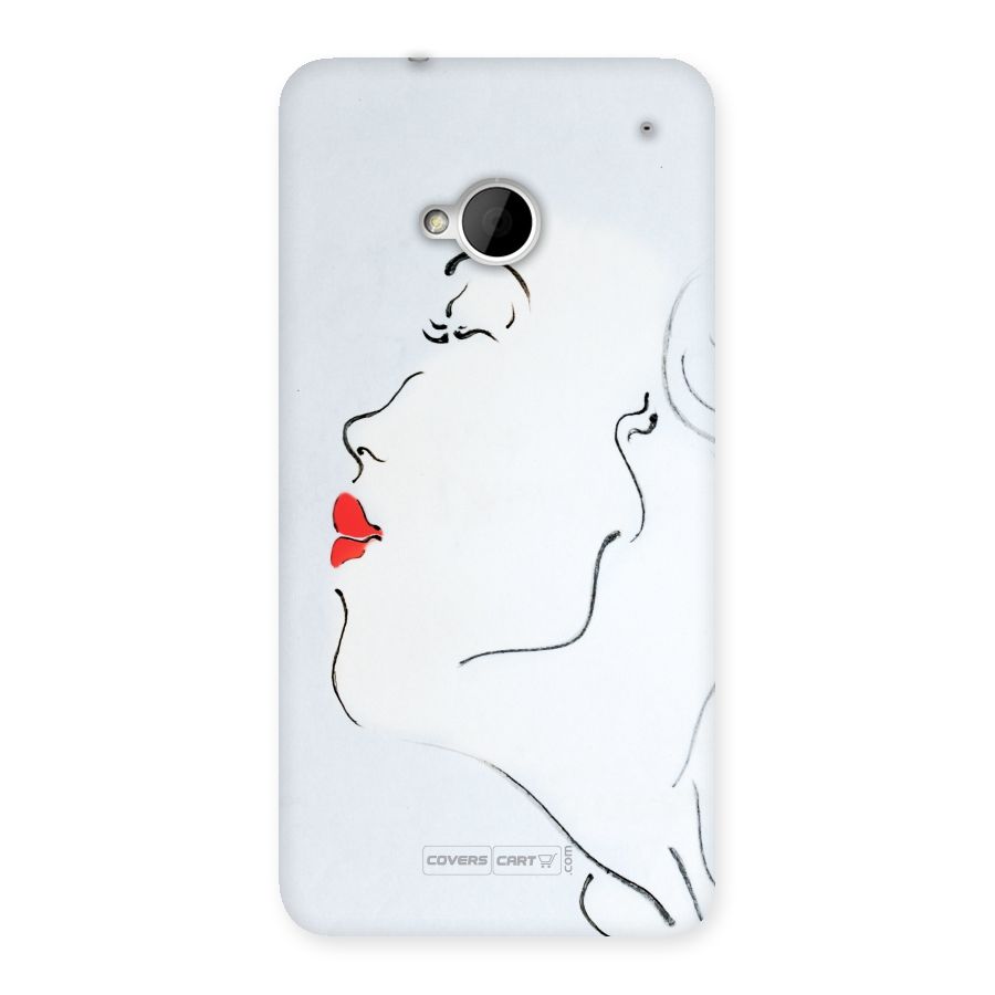 Girl in Red Lipstick Back Case for HTC One M7