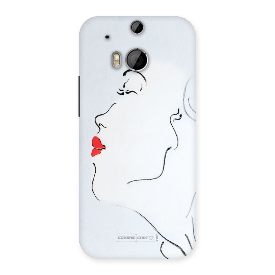 Girl in Red Lipstick Back Case for HTC One M8