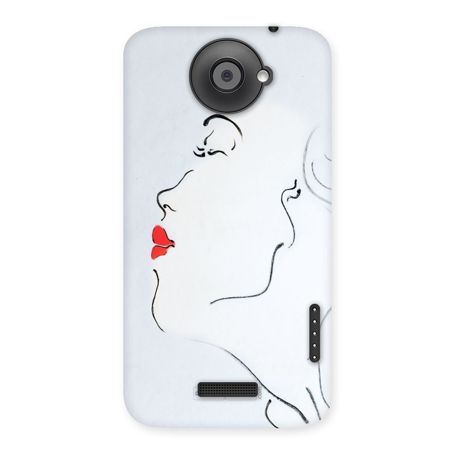 Girl in Red Lipstick Back Case for HTC One X