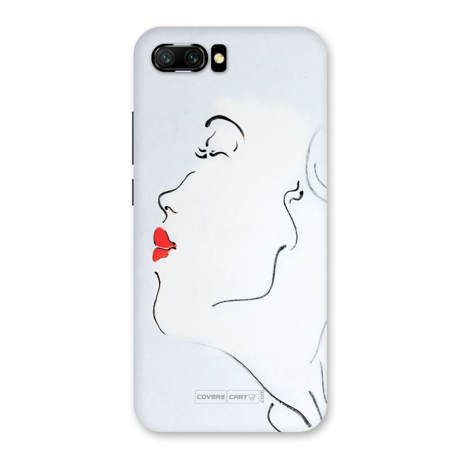 Girl in Red Lipstick Back Case for Honor 10