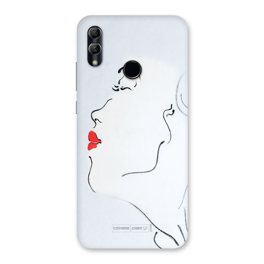 Girl in Red Lipstick Back Case for Honor 10 Lite