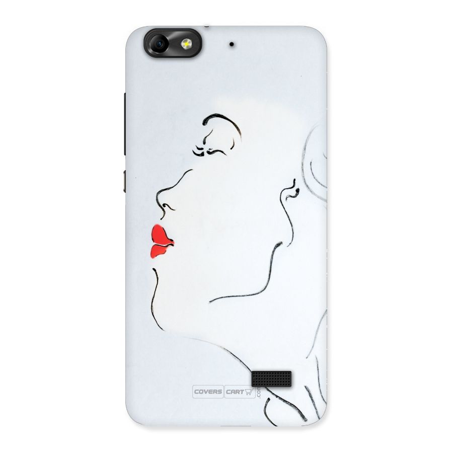Girl in Red Lipstick Back Case for Honor 4C